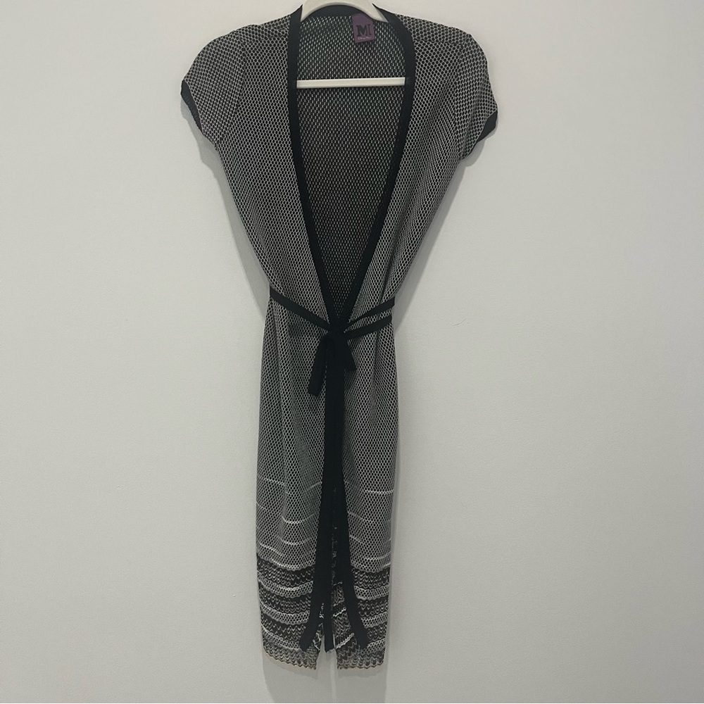 Missoni Black White Wrap Knit Dress Size 40/4